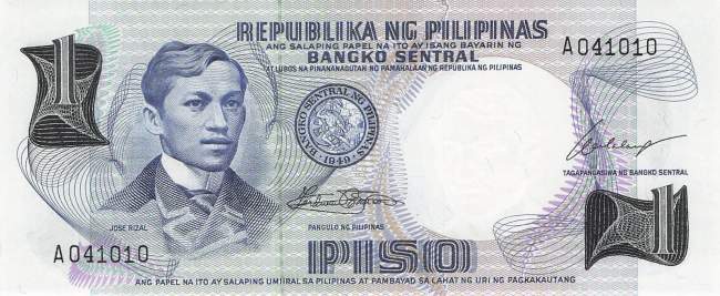 Philippinen 1 Piso 1969 p142a